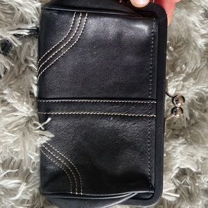 Authentic coach  leather wristlet